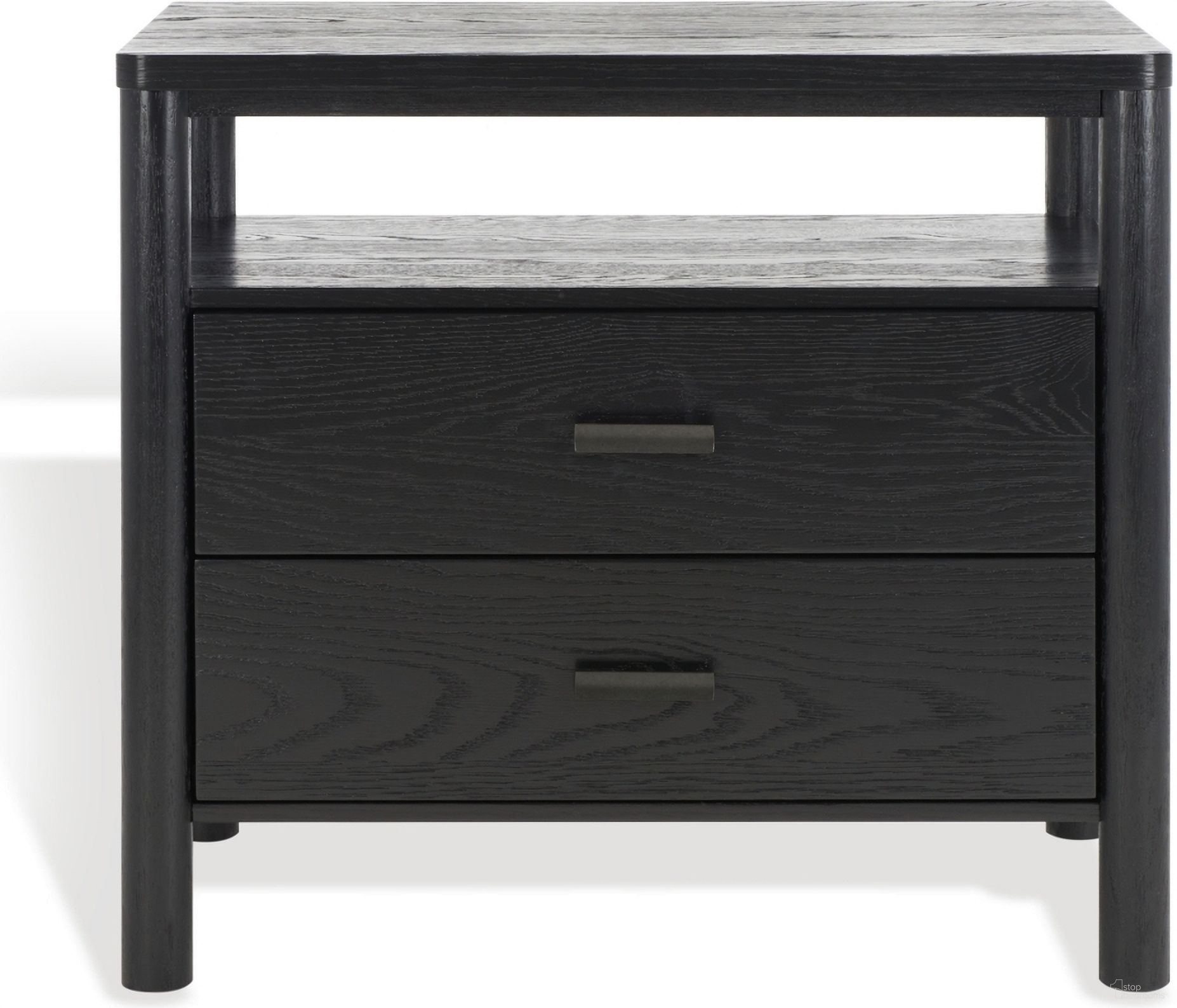 The appearance of Jaylessa Wood Nightstand In Black designed by Safavieh Couture in the modern / contemporary interior design. This black piece of furniture was selected by 1StopBedrooms from Jaylessa Collection to add a touch of cosiness and style into your home. Sku: SFV2148B. Material: MDF.