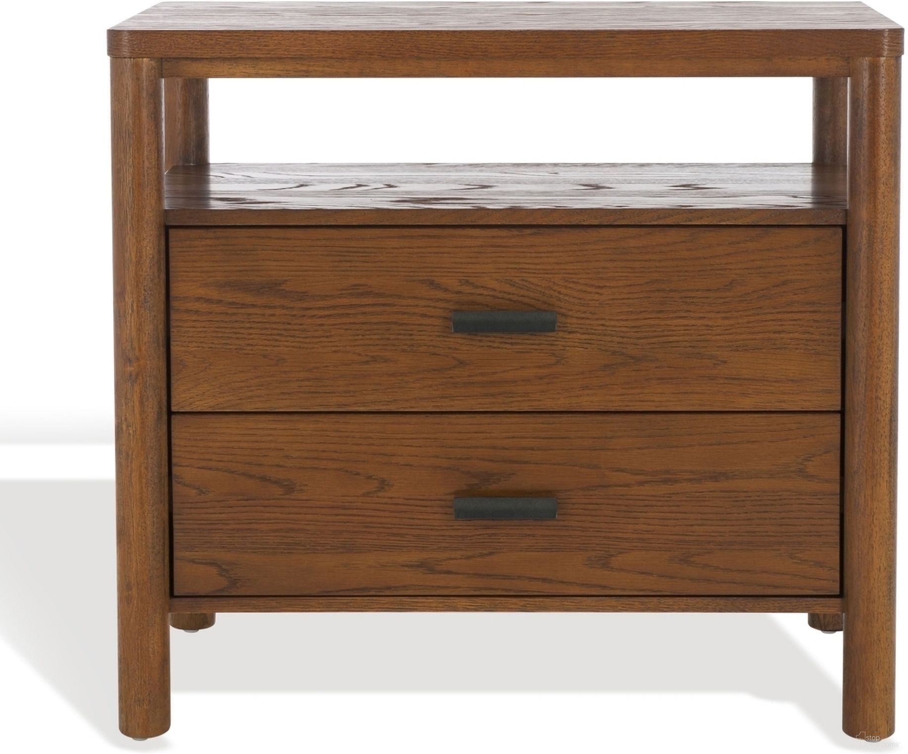 The appearance of Jaylessa Wood Nightstand In Medium Oak designed by Safavieh Couture in the modern / contemporary interior design. This medium oak piece of furniture was selected by 1StopBedrooms from Jaylessa Collection to add a touch of cosiness and style into your home. Sku: SFV2148C. Material: MDF.