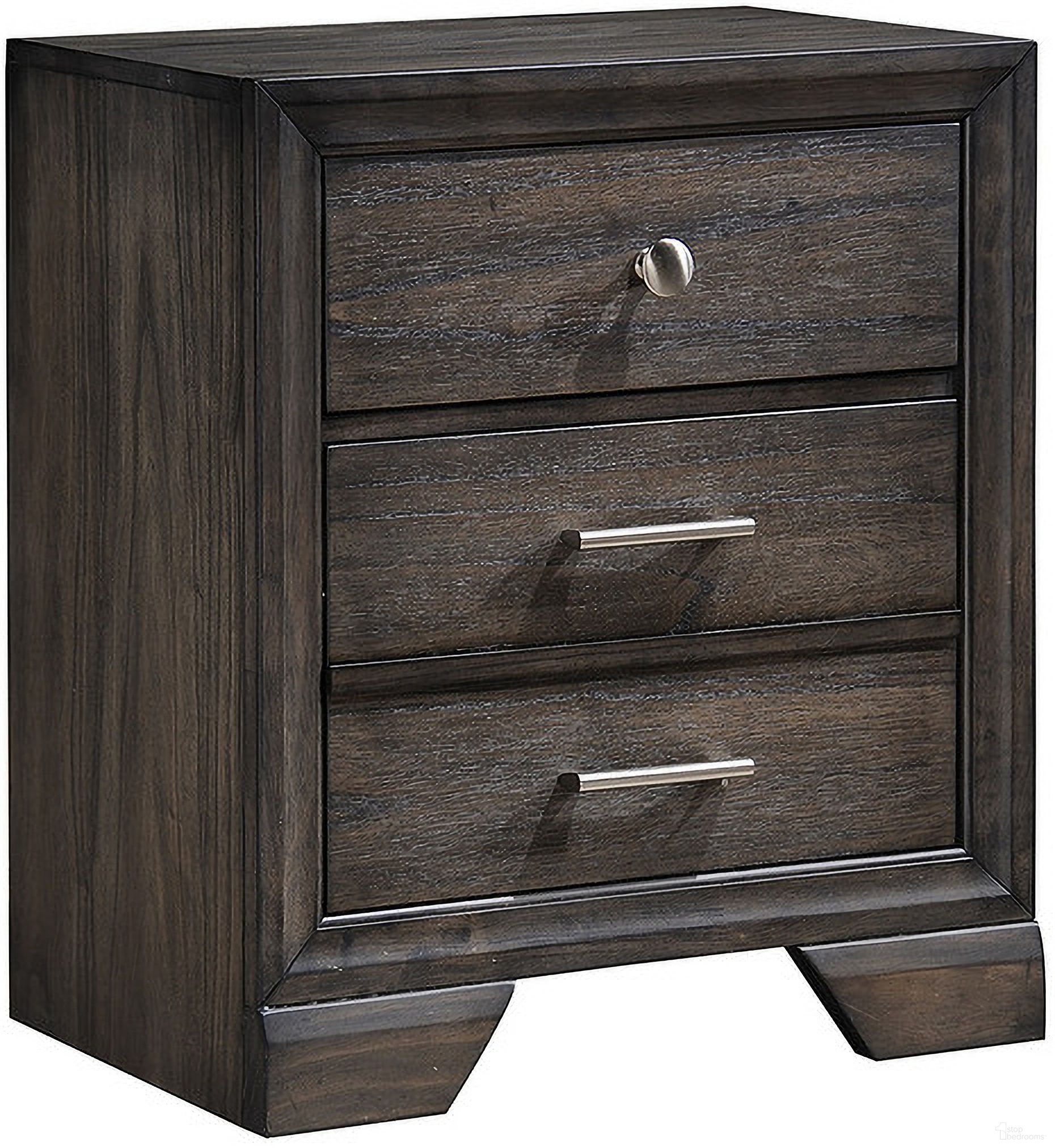 The appearance of Jaymes Night Stand In Gray designed by Crown Mark in the transitional interior design. This gray piece of furniture was selected by 1StopBedrooms from Jaymes Collection to add a touch of cosiness and style into your home. Sku: B6580-2N. Material: MDF.