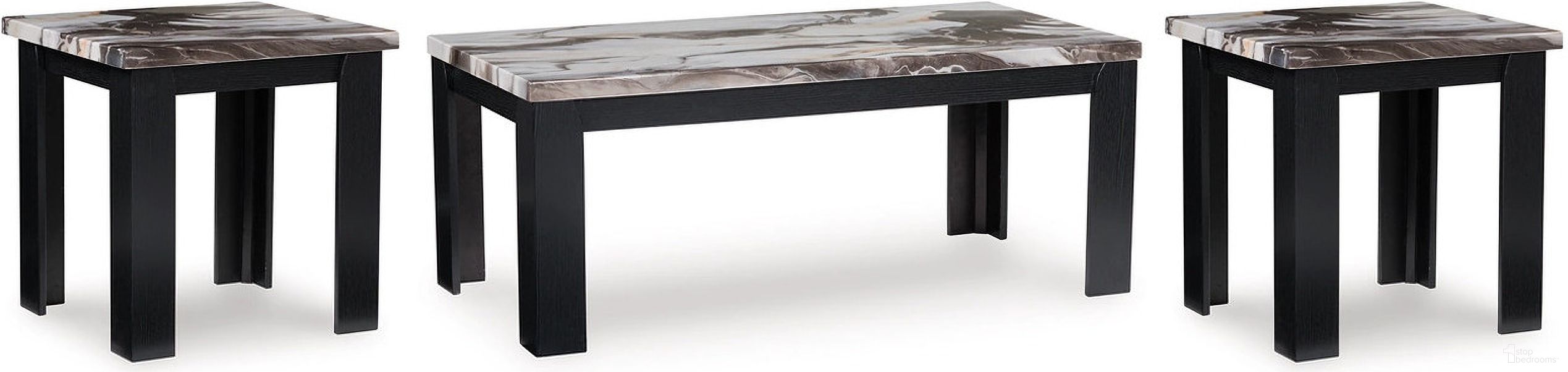 The appearance of Jazmore Table Set of 3 In Dark Brown designed by Signature Design by Ashley in the modern / contemporary interior design. This dark brown piece of furniture was selected by 1StopBedrooms from Jazmore Collection to add a touch of cosiness and style into your home. Sku: T255-13. Material: Marble.