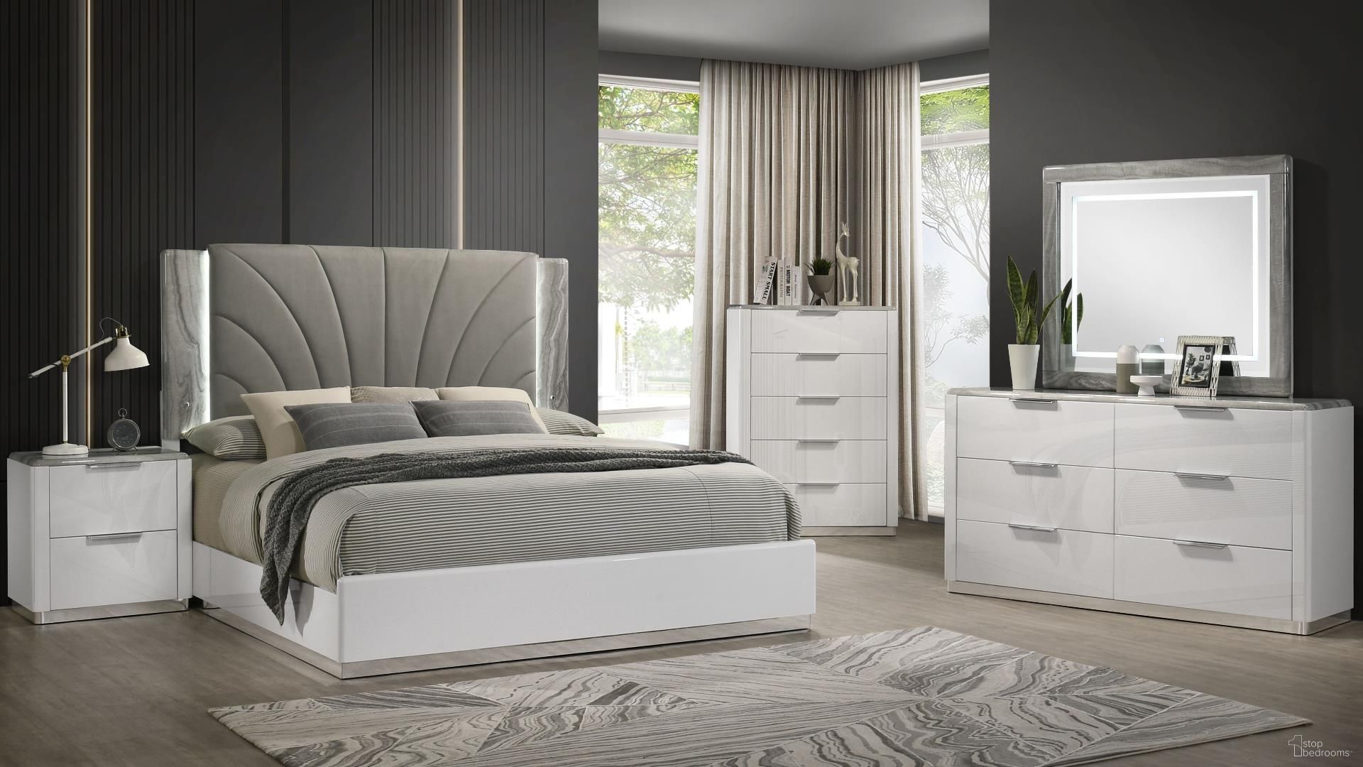 Jazz Bedroom Set In White