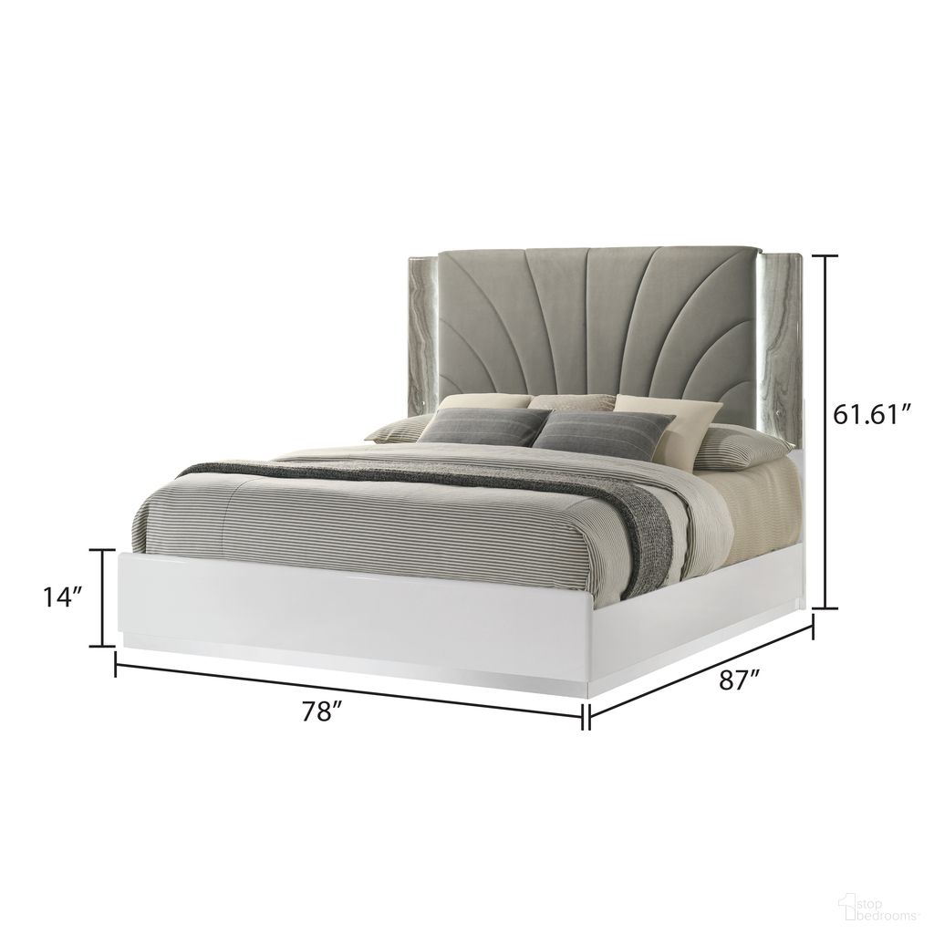 Jazz King Bed In White