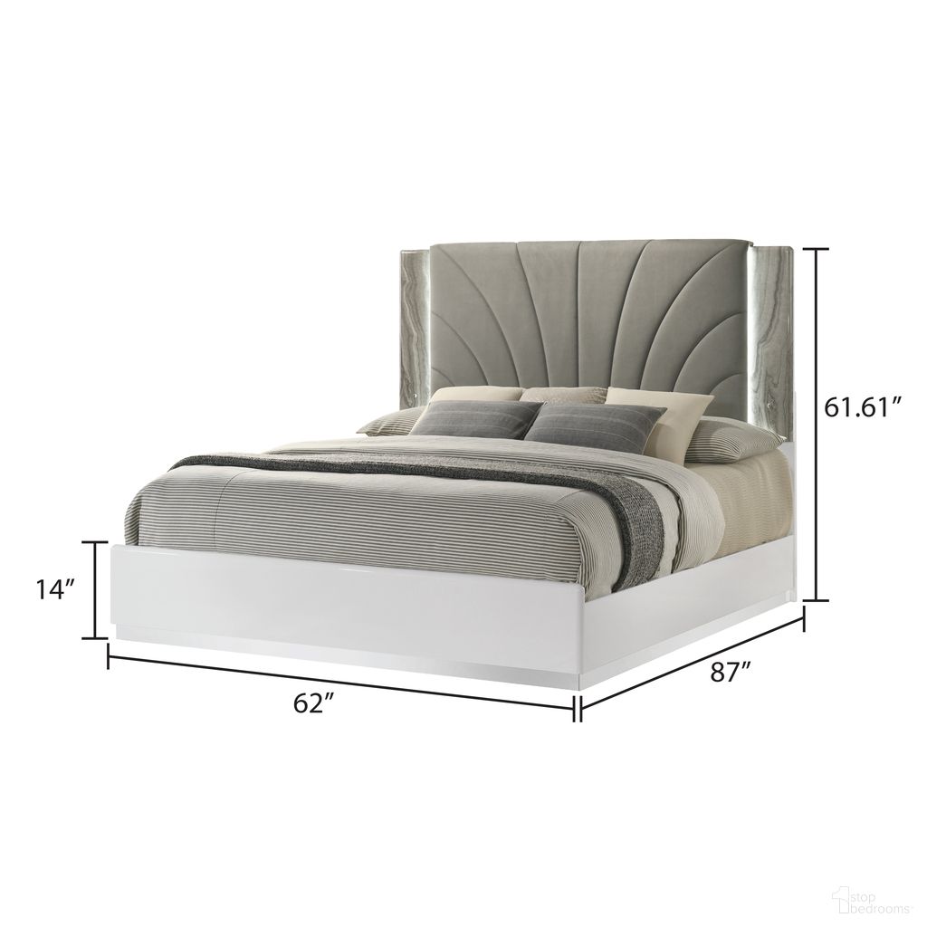 Jazz Queen Bed In White