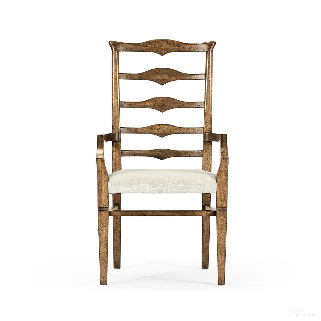 The appearance of JC Casual Pompano Ladderback Accent Arm Chair In Medium Driftwood designed by Jonathan Charles in the transitional interior design. This medium driftwood piece of furniture was selected by 1StopBedrooms from JC Casual Collection to add a touch of cosiness and style into your home. Sku: 491198-AC-DTM-F400. Material: Acacia. Chair Type: Arm Chair.