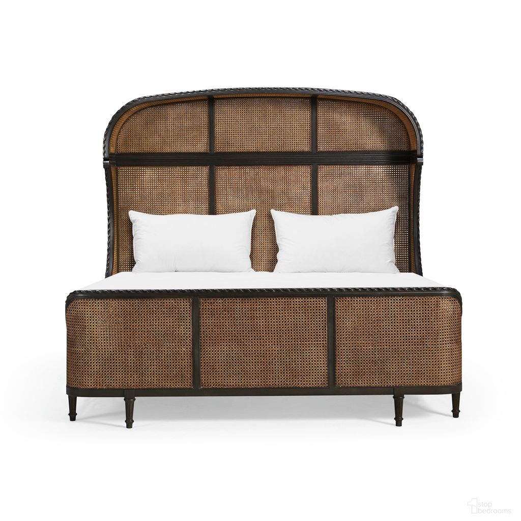 The appearance of JC Traditional Tangiers King Shelter Bed In Ebonized Oak designed by Jonathan Charles in the traditional interior design. This ebonized oak piece of furniture  was selected by 1StopBedrooms from JC Traditional Collection to add a touch of cosiness and style into your home. Sku: 007-1-131-EBO-HB;007-1-131-EBO-HT;007-1-131-EBO-FB;007-1-131-EBO-SR. Bed Size: King. Material: Oak. Bed Type: Upholstered Bed.
