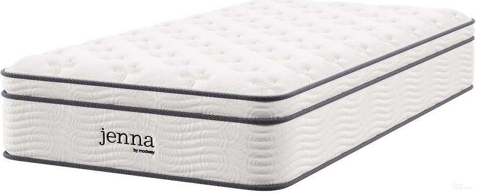 The appearance of Jenna 12 Inch Innerspring and Foam Twin Mattress In White designed by Modway in the modern / contemporary interior design. This white piece of furniture was selected by 1StopBedrooms from Jenna Collection to add a touch of cosiness and style into your home. Sku: MOD-7087-WHI. Bed Size: Twin. Mattress Size: Twin. Comfort Level: Firm. Mattress Top: Pillow Top. Mattress Type: Innerspring. Comfort Level: Firm. Mattress Thickness: 12". Material: Foam.
