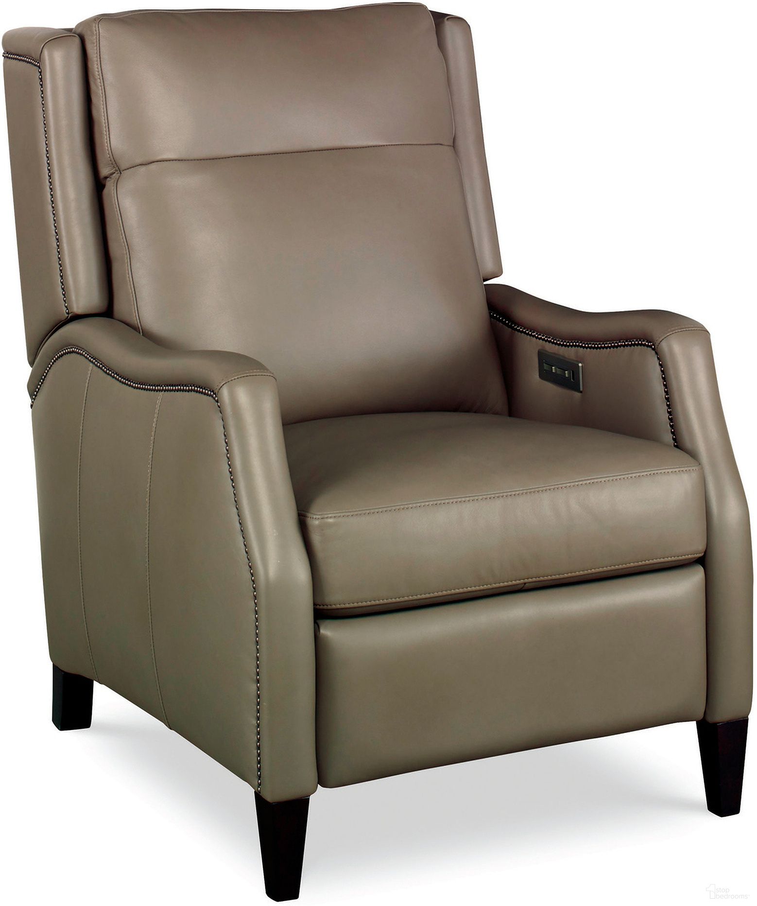 The appearance of Jenna Electric Recliner In Brown and Gray designed by Century Furniture in the modern / contemporary interior design. This brown and gray piece of furniture was selected by 1StopBedrooms from Century Trading Company Collection to add a touch of cosiness and style into your home. Sku: PLR-14516E-TOAST. Material: Leather.