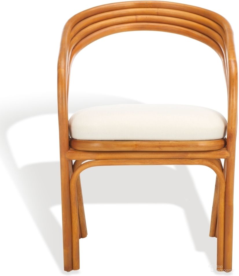 The appearance of Jennabrook Rattan Dining Chair In Natural and White designed by Safavieh Couture in the modern / contemporary interior design. This natural/white piece of furniture was selected by 1StopBedrooms from Jennabrook Collection to add a touch of cosiness and style into your home. Sku: CWK3003A. Material: Rattan. Chair Type: Side Chair.