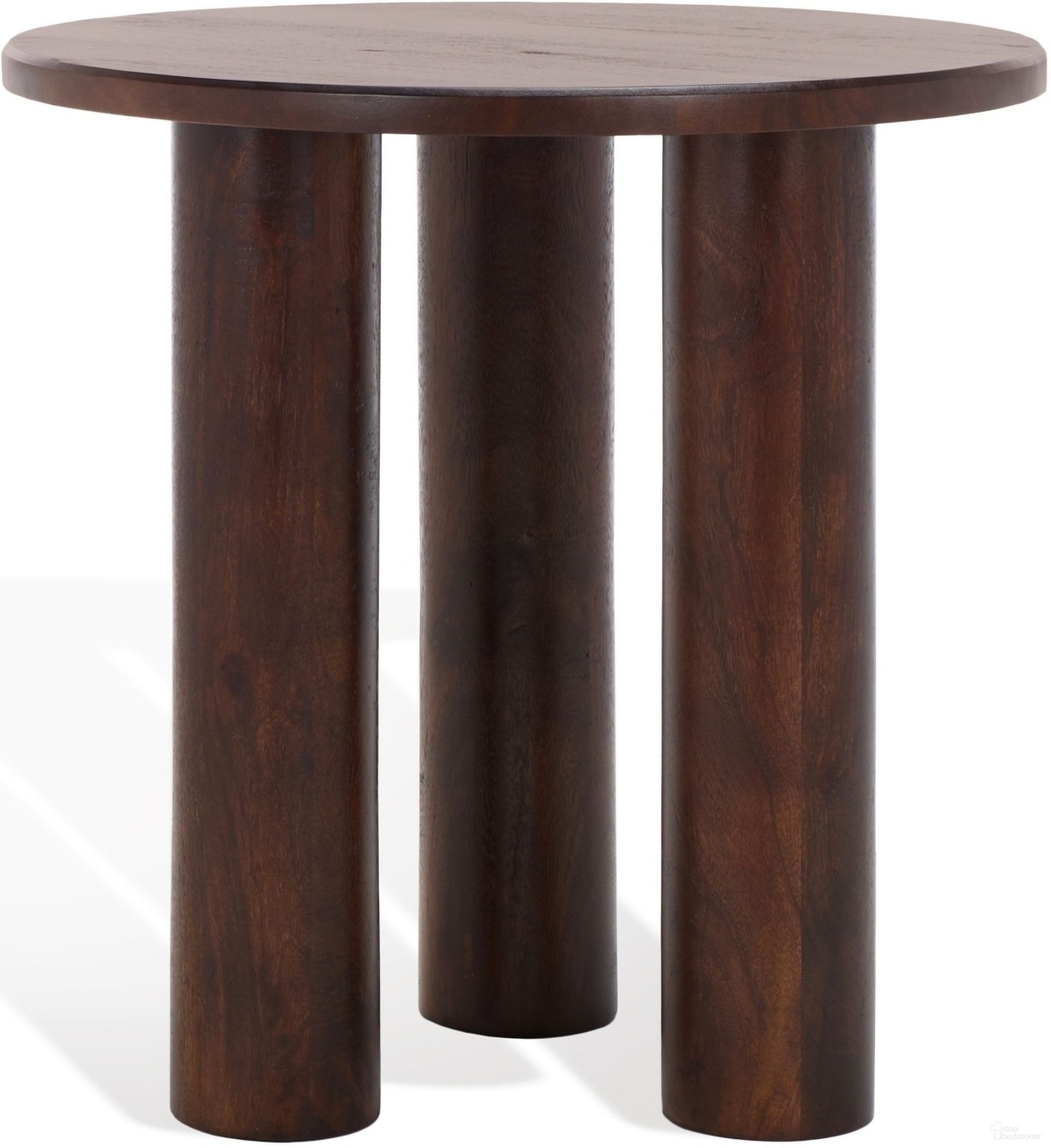 The appearance of Jennamira Wood Accent Table In Dark Brown designed by Safavieh Couture in the modern / contemporary interior design. This dark brown piece of furniture  was selected by 1StopBedrooms from Jennamira Collection to add a touch of cosiness and style into your home. Sku: SFV5759A. Material: Wood.