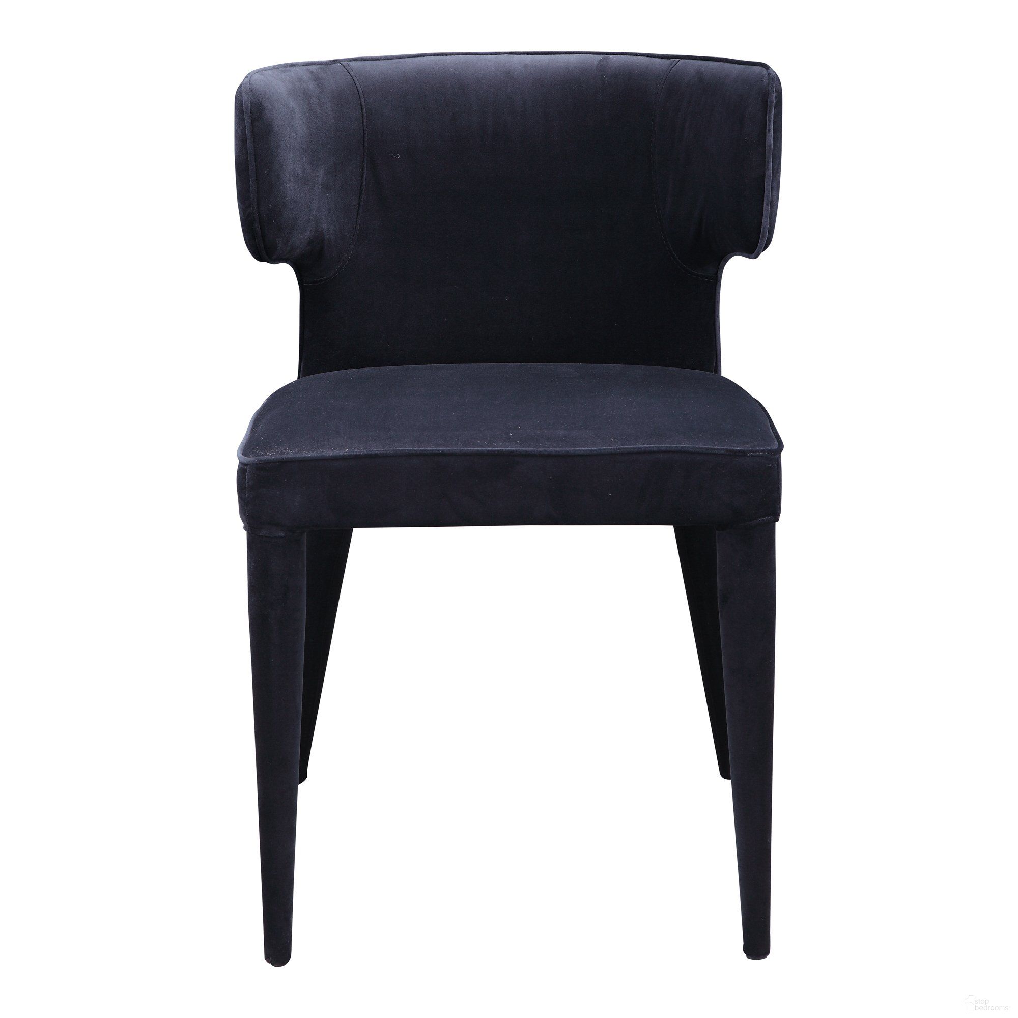 Jennaya Modern Black Fabric Dining Chair