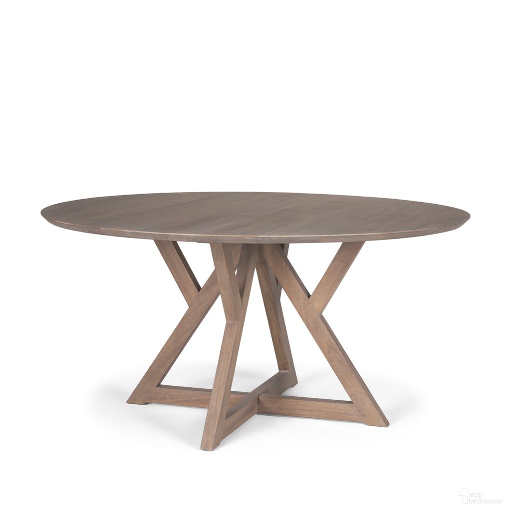 The appearance of Jennings 60 Inch Wood Dining Table In Brown designed by Mercana in the modern / contemporary interior design. This brown piece of furniture was selected by 1StopBedrooms from Jennings Collection to add a touch of cosiness and style into your home. Sku: 70847. Table Base Style: Pedestal. Table Top Shape: Round. Size: 60". Material: Solid Wood.