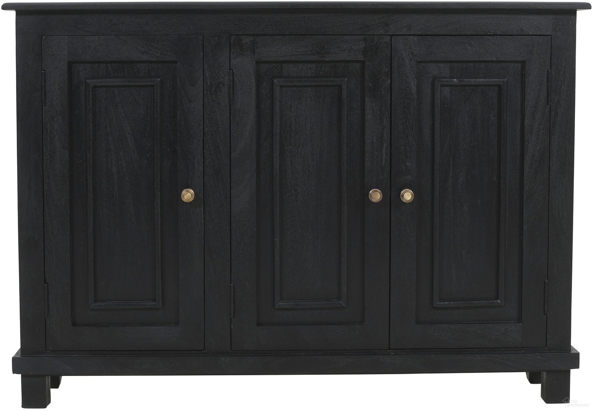 The appearance of Jensen 3-Door Sideboard In Dark Charcoal designed by Moti in the modern / contemporary interior design. This dark charcoal piece of furniture  was selected by 1StopBedrooms from Jensen Collection to add a touch of cosiness and style into your home. Sku: 99109014. Material: Wood.
