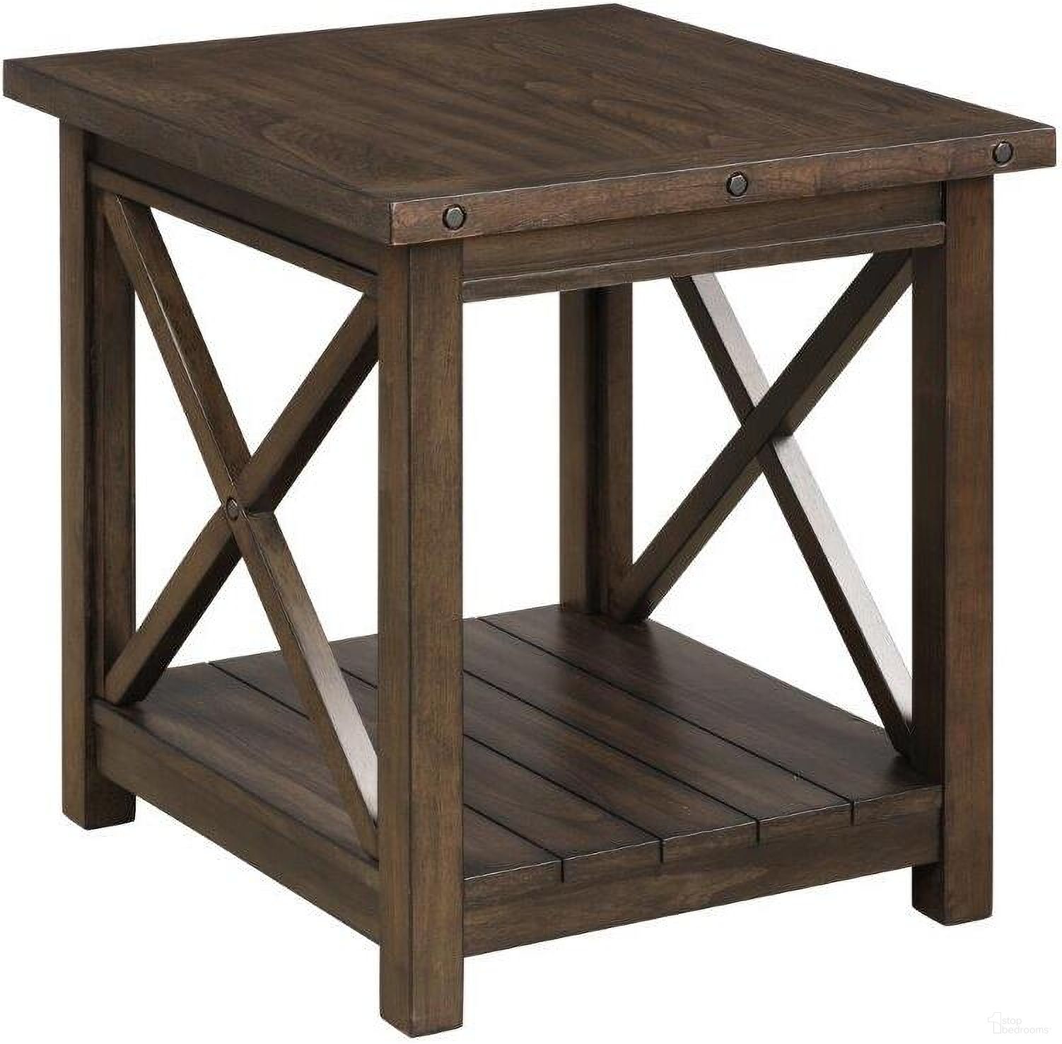 Jenson End Table In Heritage Brown