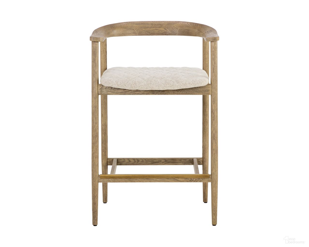 Jeremy Counter Stool In Weathered Oak and Dove Cream
