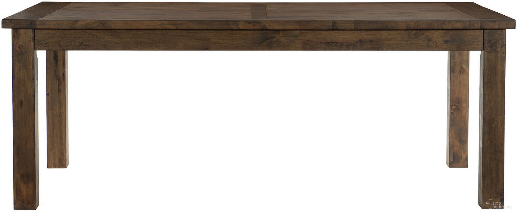 The appearance of Jerrick Burnished Brown Dining Table designed by Homelegance in the transitional interior design. This brown piece of furniture was selected by 1StopBedrooms from Jerrick Collection to add a touch of cosiness and style into your home. Sku: 1957-79. Table Base Style: Legs. Table Top Shape: Rectangular. Material: Rubberwood. Size: 43".