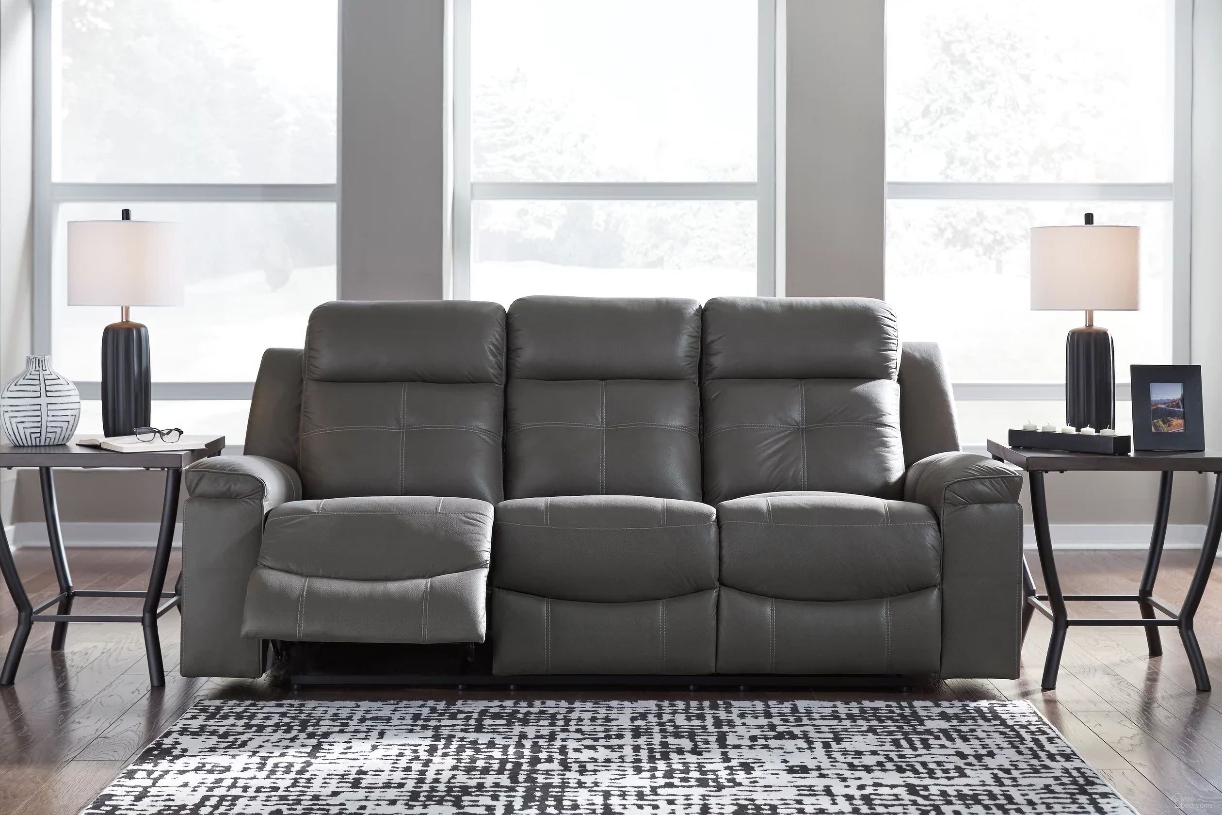Jesolo Reclining Living Room Set In Dark Gray by Ashley Furniture