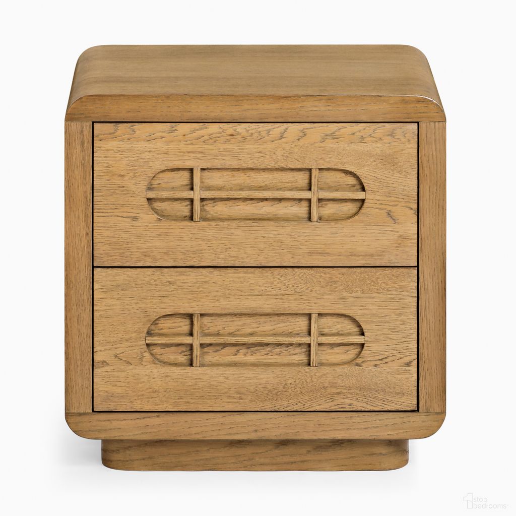 The appearance of Jesper Oak Nightstand In Honey Natural Oak designed by Co. House Designs in the coastal interior design. This honey natural oak piece of furniture  was selected by 1StopBedrooms from Jesper Collection to add a touch of cosiness and style into your home. Sku: CH-1002629-VN22-FN-BD-NS-NT. Material: Oak Veneer.