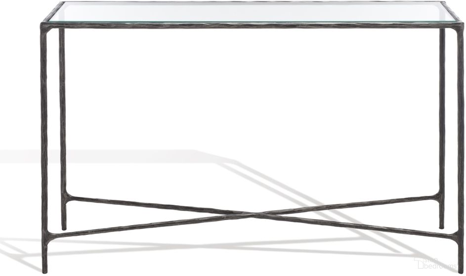 The appearance of Jessa Rectangle Console Table In Black designed by Safavieh Couture in the modern / contemporary interior design. This black piece of furniture was selected by 1StopBedrooms from Jessa Collection to add a touch of cosiness and style into your home. Sku: SFV9502E. Material: Iron.