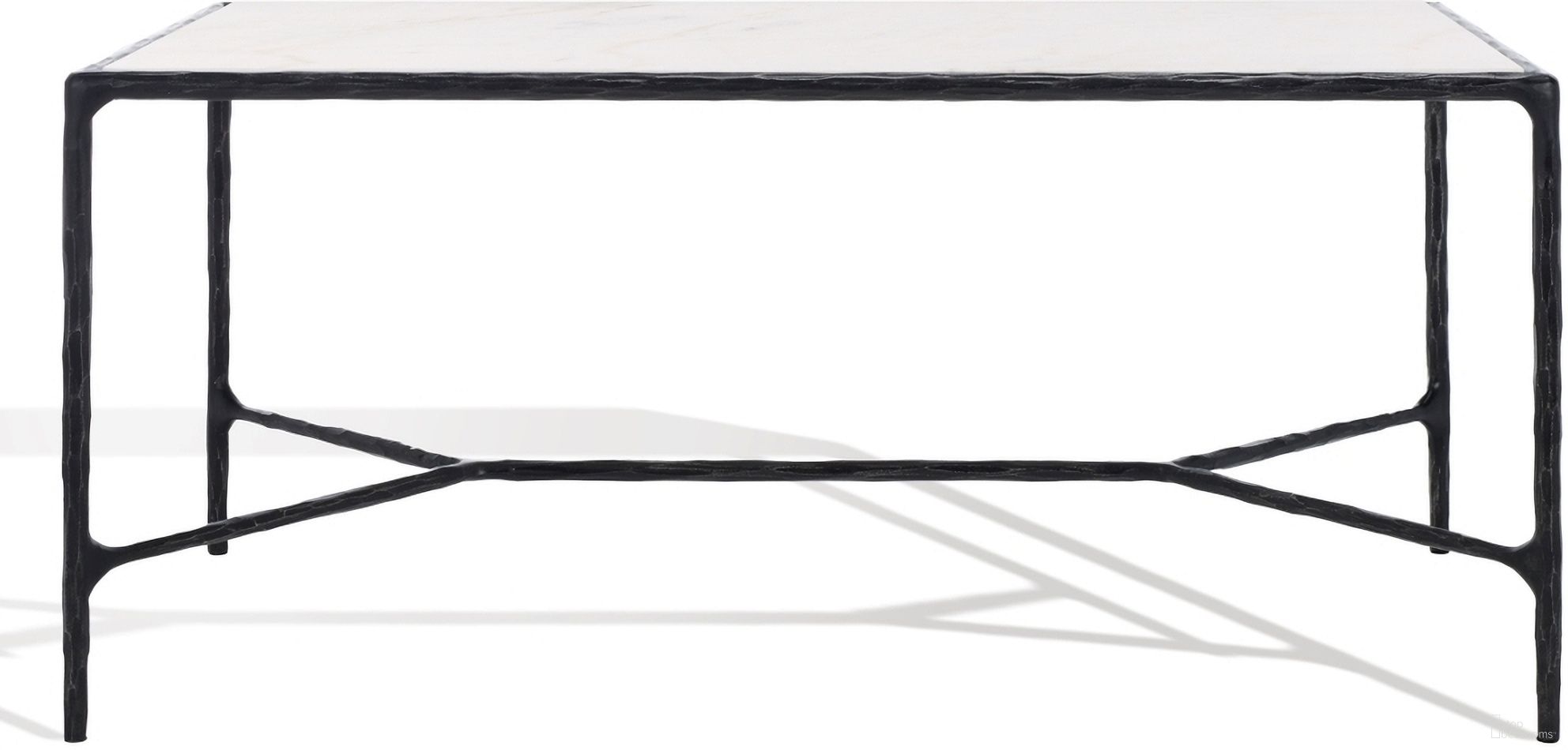 The appearance of Jessa Metal Coffee Table In Black and White designed by Safavieh Couture in the modern / contemporary interior design. This black/white piece of furniture  was selected by 1StopBedrooms from Jessa Collection to add a touch of cosiness and style into your home. Sku: SFV9520D. Material: Iron.
