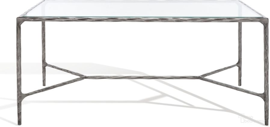 The appearance of Jessa Metal Coffee Table In Silver designed by Safavieh Couture in the modern / contemporary interior design. This silver piece of furniture  was selected by 1StopBedrooms from Jessa Collection to add a touch of cosiness and style into your home. Sku: SFV9520B. Material: Iron.