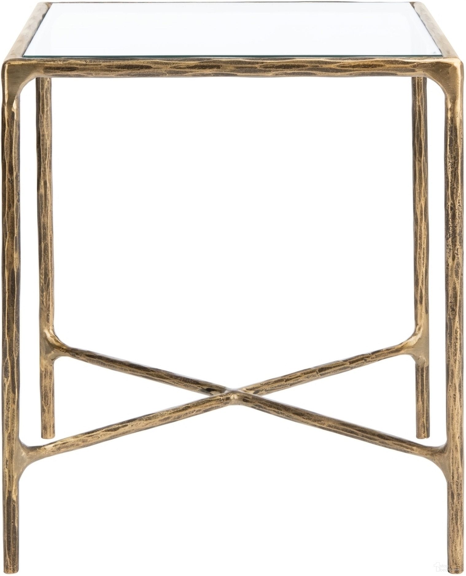 The appearance of Jessa Metal Square End Table In Brass designed by Safavieh Couture in the glam interior design. This brass piece of furniture  was selected by 1StopBedrooms from Jessa Collection to add a touch of cosiness and style into your home. Sku: SFV9503A. Material: Iron.