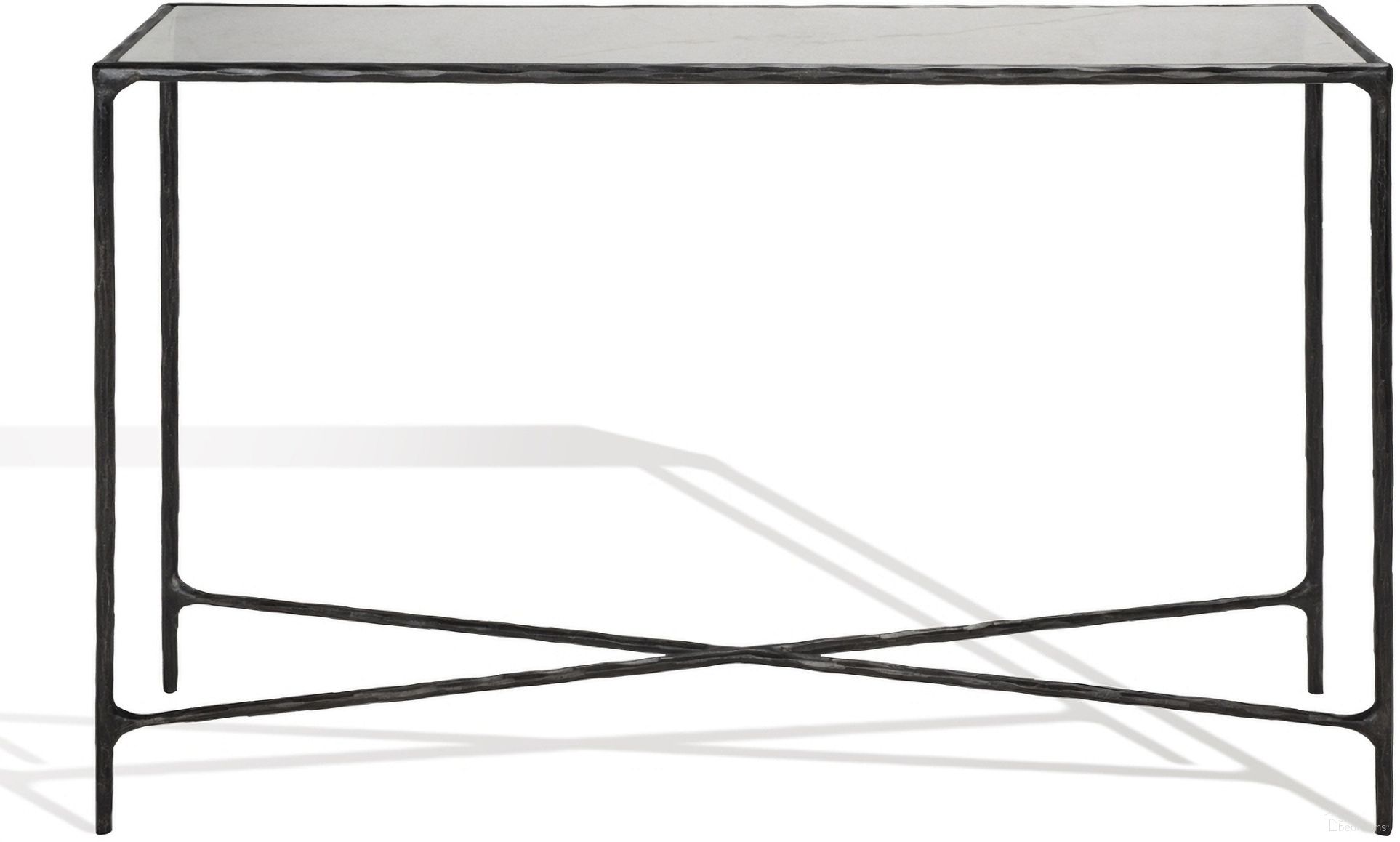 The appearance of Jessa Rectangle Console Table In Black and White designed by Safavieh Couture in the modern / contemporary interior design. This white piece of furniture was selected by 1StopBedrooms from Jessa Collection to add a touch of cosiness and style into your home. Sku: SFV9502D. Material: Iron.