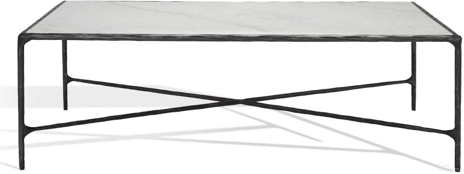 The appearance of Jessa Rectangle Coffee Table In Black and White designed by Safavieh Couture in the modern / contemporary interior design. This black/white piece of furniture  was selected by 1StopBedrooms from Jessa Collection to add a touch of cosiness and style into your home. Sku: SFV9500D. Material: Iron.