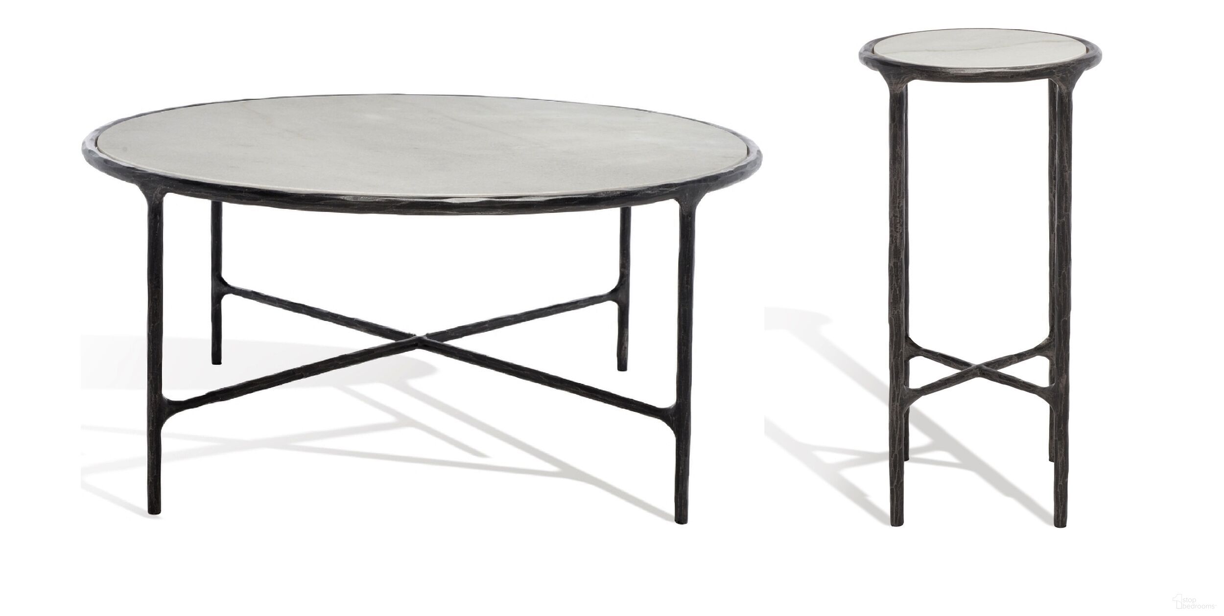 The appearance of Jessa Round Occasional Table Set In Black and White designed by Safavieh Couture in the glam interior design. This black/white piece of furniture was selected by 1StopBedrooms from Jessa Collection to add a touch of cosiness and style into your home. Sku: SFV9501D;SFV9504D. Material: Iron.