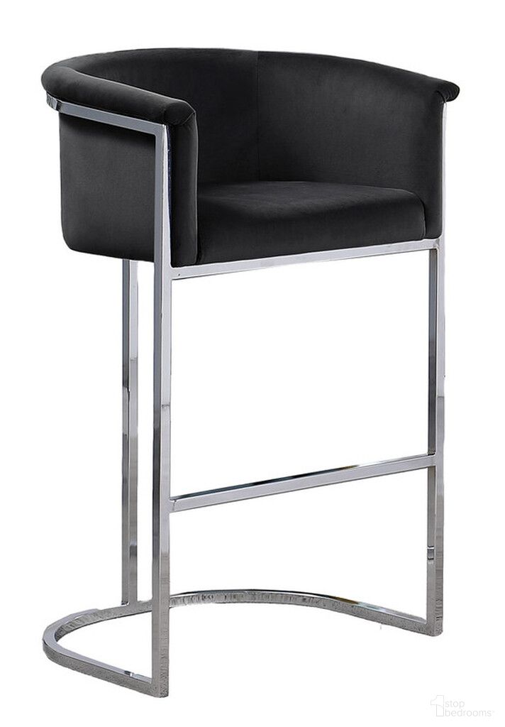 The appearance of Jessica Counter Height Chair In Black Velvet and Silver Metal Chrome Base designed by Best Quality Furniture in the modern / contemporary interior design. This silver and black piece of furniture was selected by 1StopBedrooms from Jessica Collection to add a touch of cosiness and style into your home. Sku: CH218. Material: Velvet.