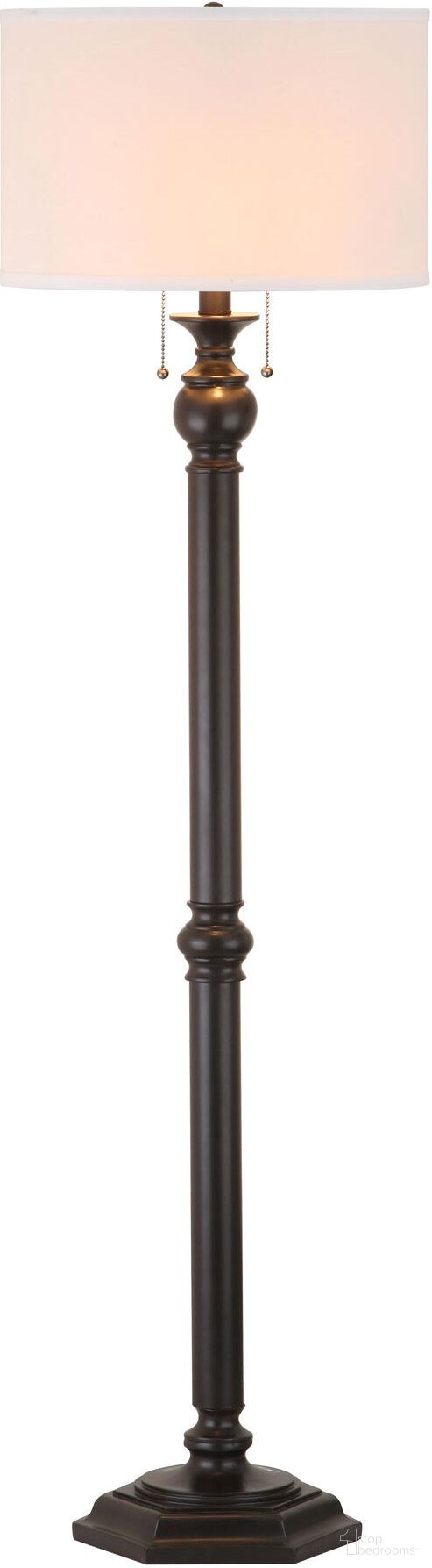 Jessie Oil-Rubbed Bronze 58.75 Inch Floor Lamp with White Shade