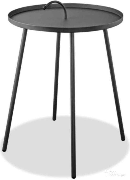 The appearance of Jett Indoor-Outdoor Steel Side Table designed by Whiteline Modern Living in the modern / contemporary interior design. This grey piece of furniture was selected by 1StopBedrooms from Jett Collection to add a touch of cosiness and style into your home. Sku: ST1604-GRY. Material: Steel.