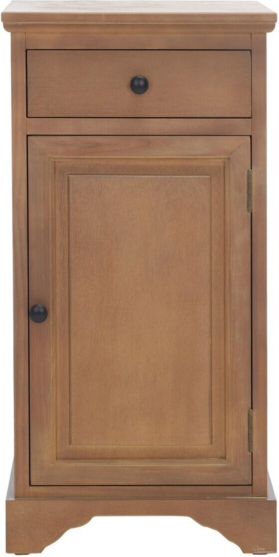 The appearance of Jett Washed Natural Pine Storage Cabinet designed by Safavieh in the transitional interior design. This natural pine piece of furniture  was selected by 1StopBedrooms from Jett Collection to add a touch of cosiness and style into your home. Sku: AMH5722B. Material: Aluminum.
