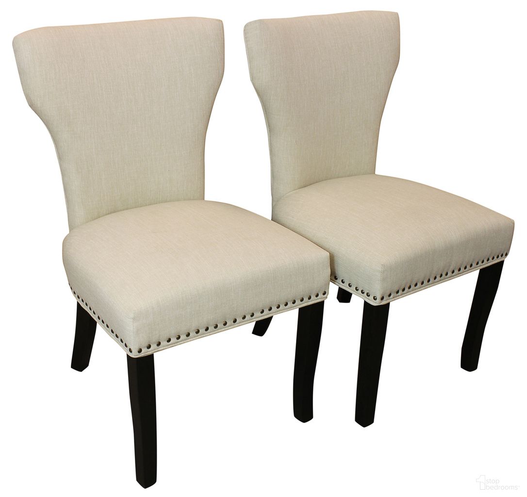 The appearance of Jill Linen Fabric Side Chair Set of 2 In Ivory designed by Moti in the modern / contemporary interior design. This ivory piece of furniture  was selected by 1StopBedrooms from Jill Collection to add a touch of cosiness and style into your home. Sku: 88011113. Material: Wood. Chair Type: Side Chair.