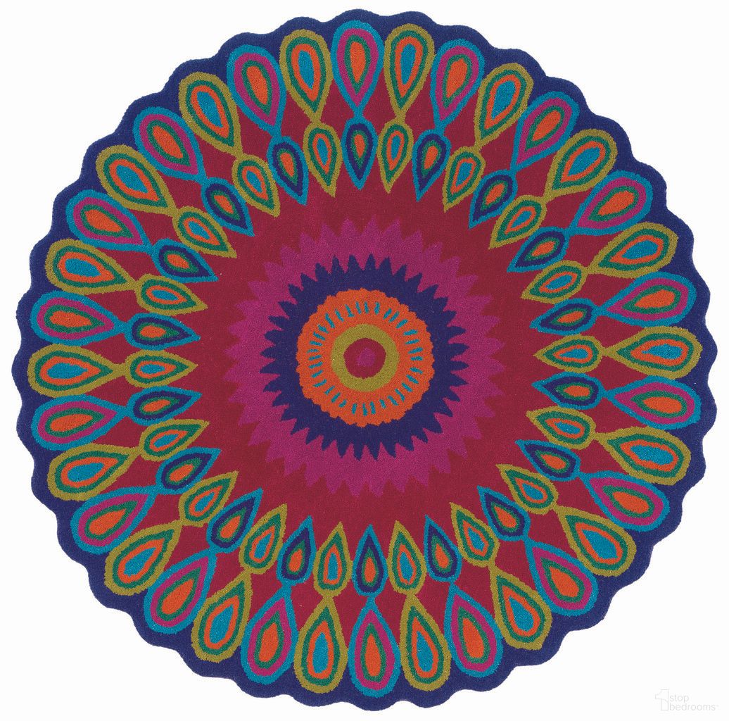Jilvo Multi Floral Hand-Tufted Wool Area Rug In Pink