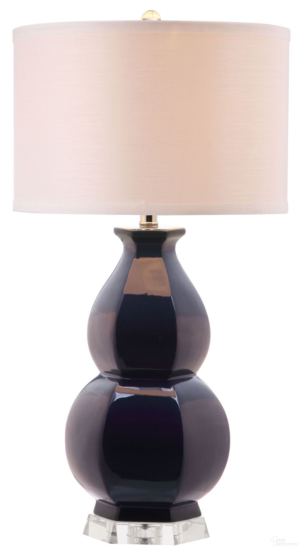 The appearance of Jinuper Navy and Off-White 30 Inch Table Lamp designed by Safavieh in the modern / contemporary interior design. This navy piece of furniture  was selected by 1StopBedrooms from Safavieh LIT Collection to add a touch of cosiness and style into your home. Sku: LIT4245B. Material: Ceramic.