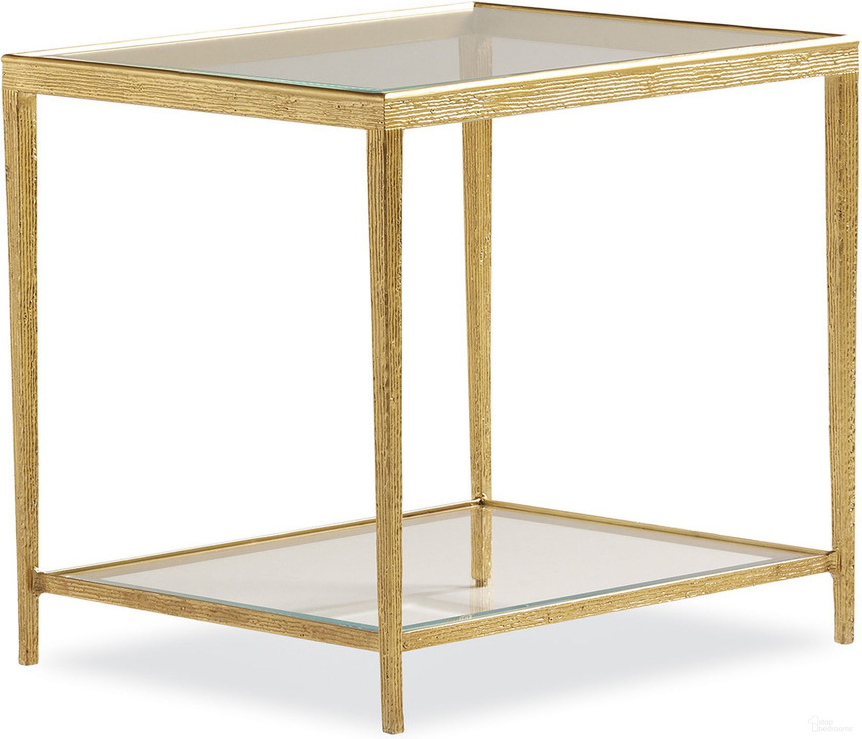 The appearance of Jinx Brass Rectangle Side Table In Brass designed by Maitland-Smith in the modern / contemporary interior design. This brass piece of furniture  was selected by 1StopBedrooms from Maitland Smith Collection to add a touch of cosiness and style into your home. Sku: HM1019E-2. Material: Metal.