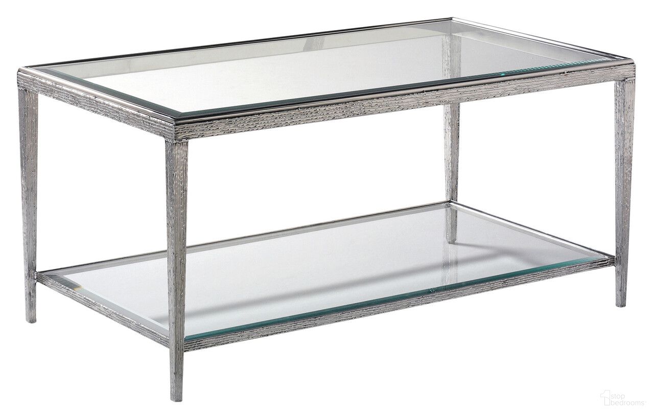 Jinx Nickel Rectangle Cocktail Table In Nickel