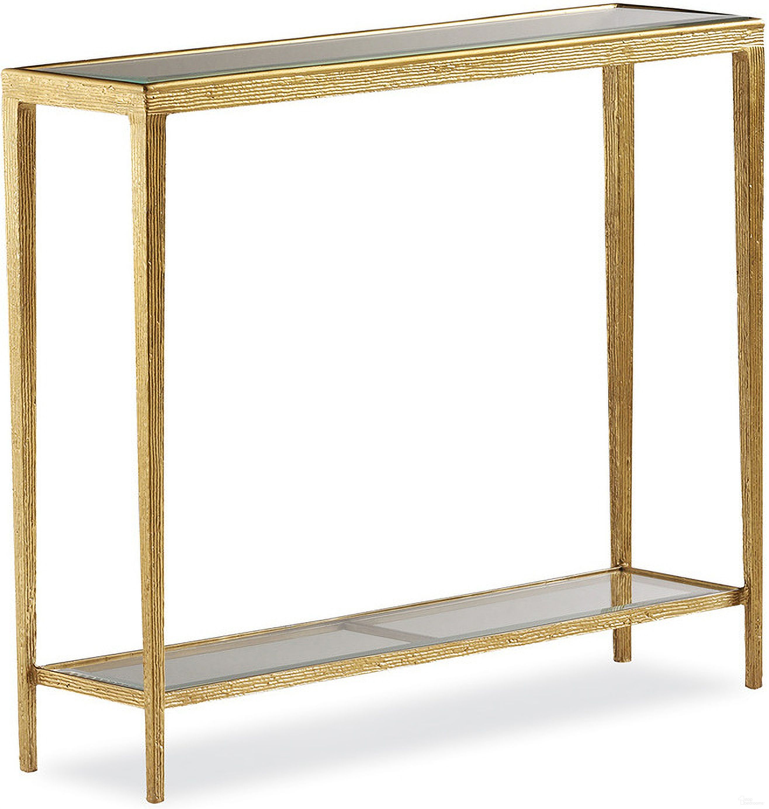 The appearance of Jinx Small Brass Console In Brass designed by Maitland-Smith in the modern / contemporary interior design. This brass piece of furniture  was selected by 1StopBedrooms from Maitland Smith Collection to add a touch of cosiness and style into your home. Sku: HM1017N-2. Material: Metal.
