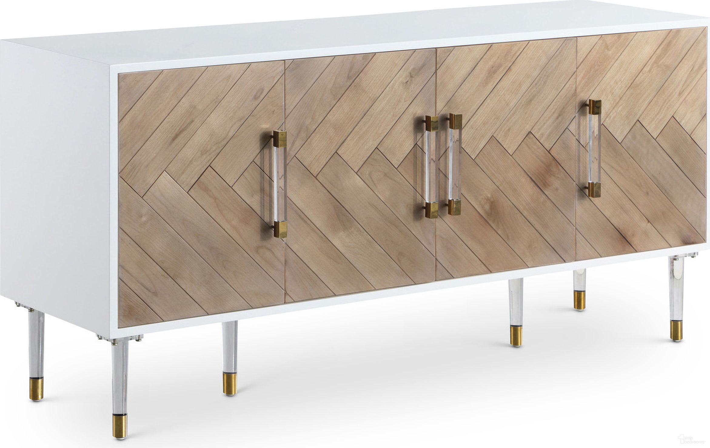 The appearance of Jive Lacquer Sideboard/Buffet In White designed by Meridian in the modern / contemporary interior design. This white piece of furniture was selected by 1StopBedrooms from Jive Collection to add a touch of cosiness and style into your home. Sku: 315. Material: Acrylic.