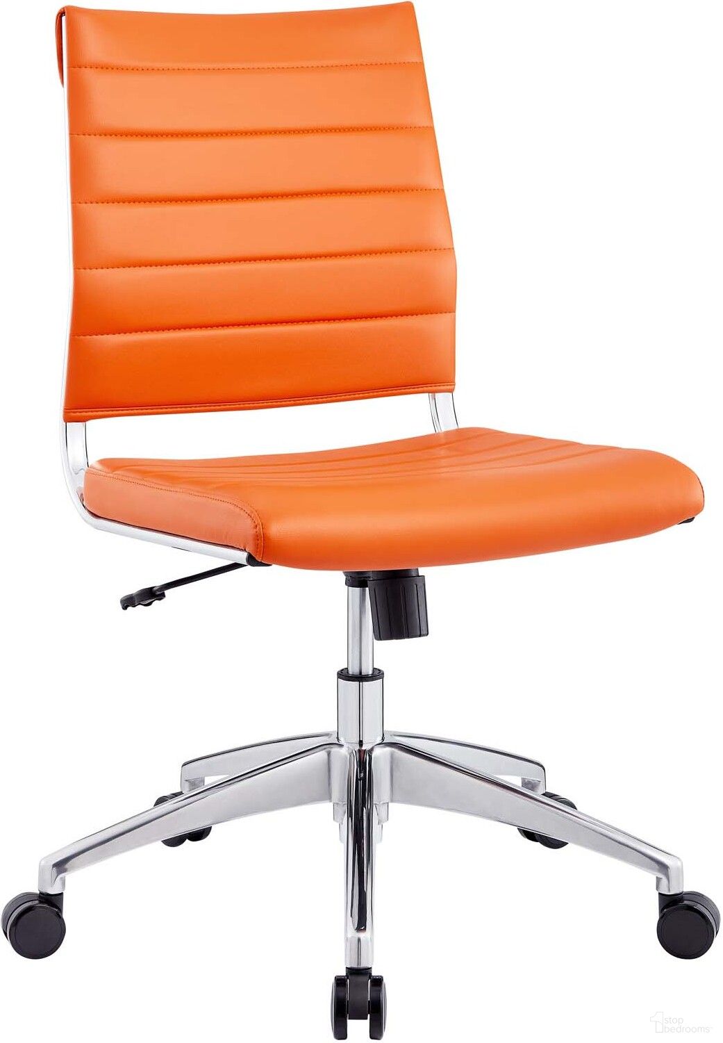 Jive Orange Armless Mid Back Office Chair
