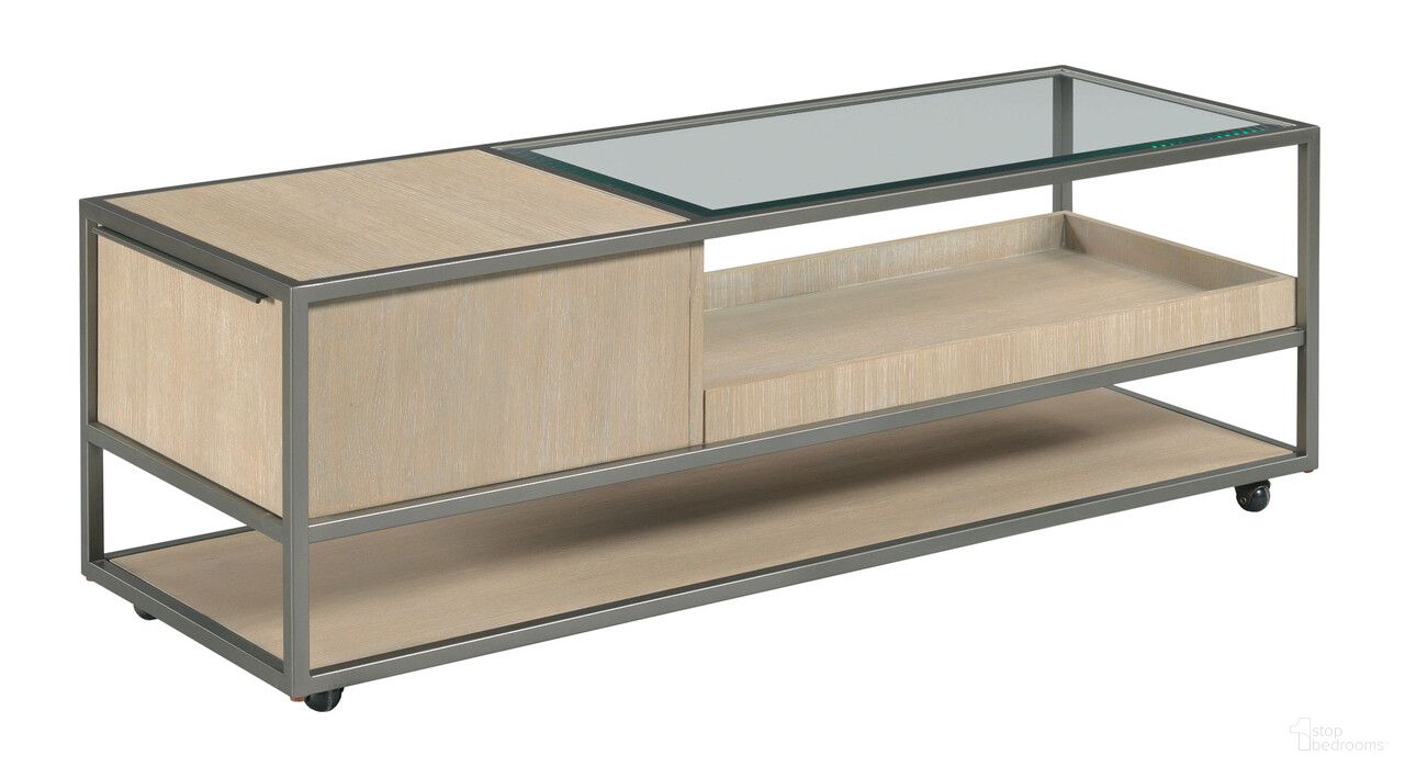 Jive Rectangular Coffee Table with Casters In Suede