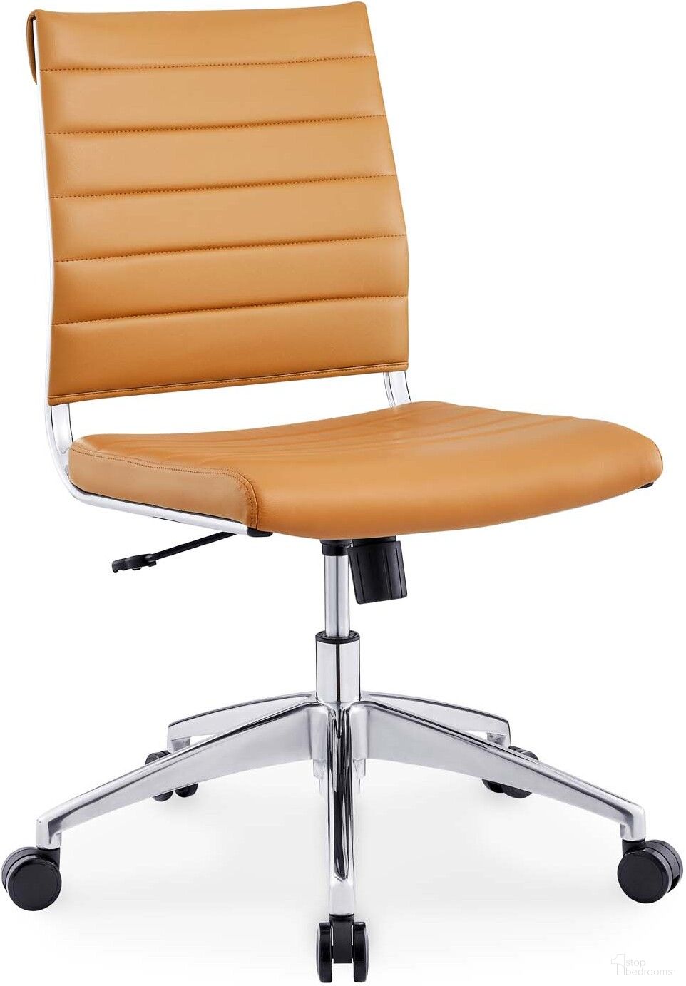 Jive Tan Armless Mid Back Office Chair