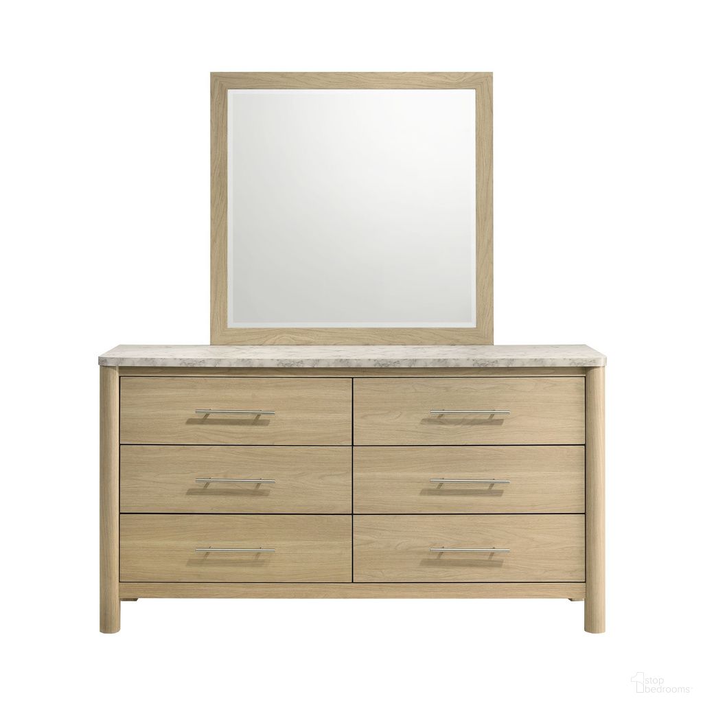 Joanna Dresser and Mirror Set In Natural