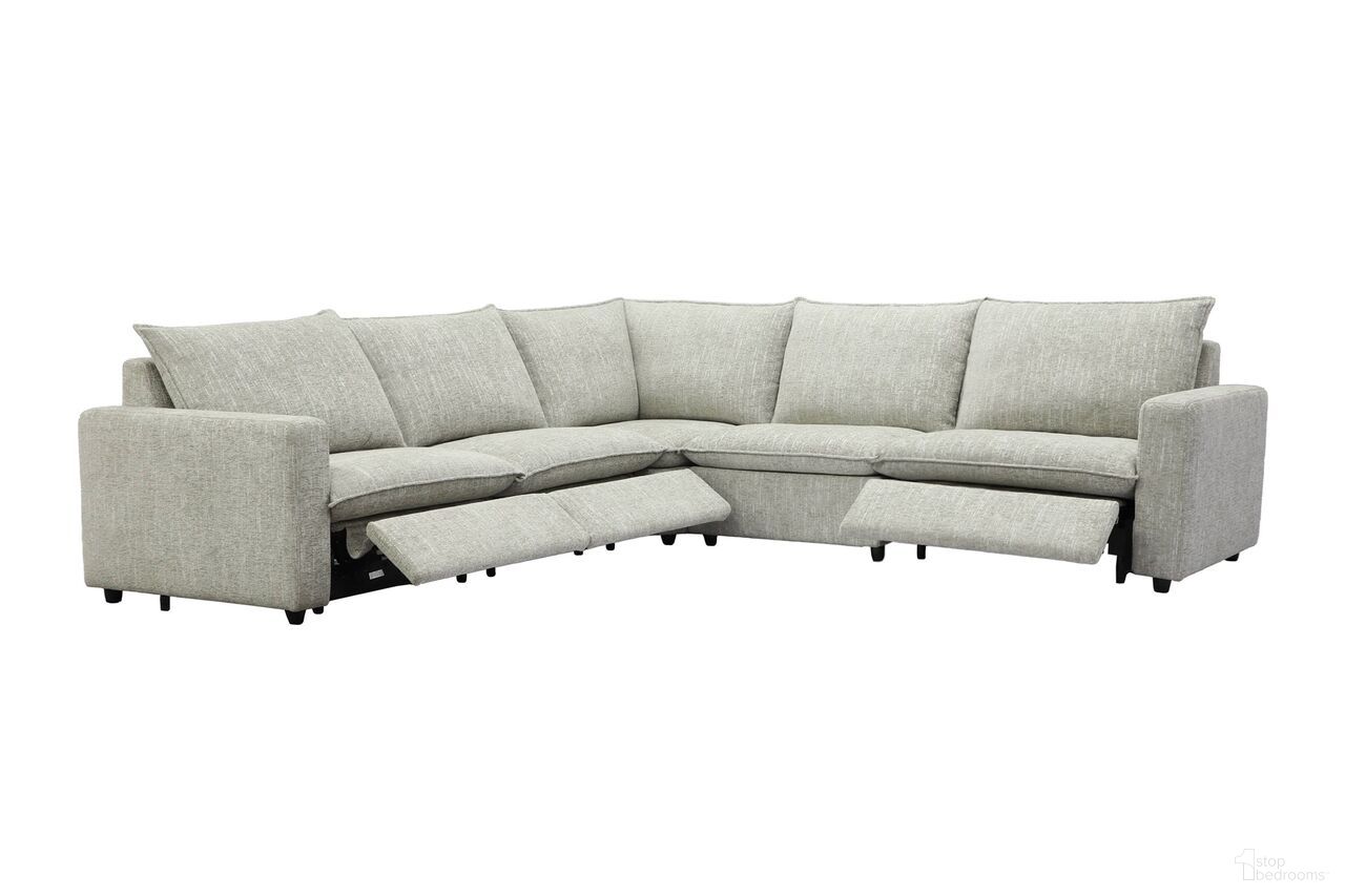 Jocelyn 5 Piece Modular Power Reclining Sectional In Birchbrook Harbor