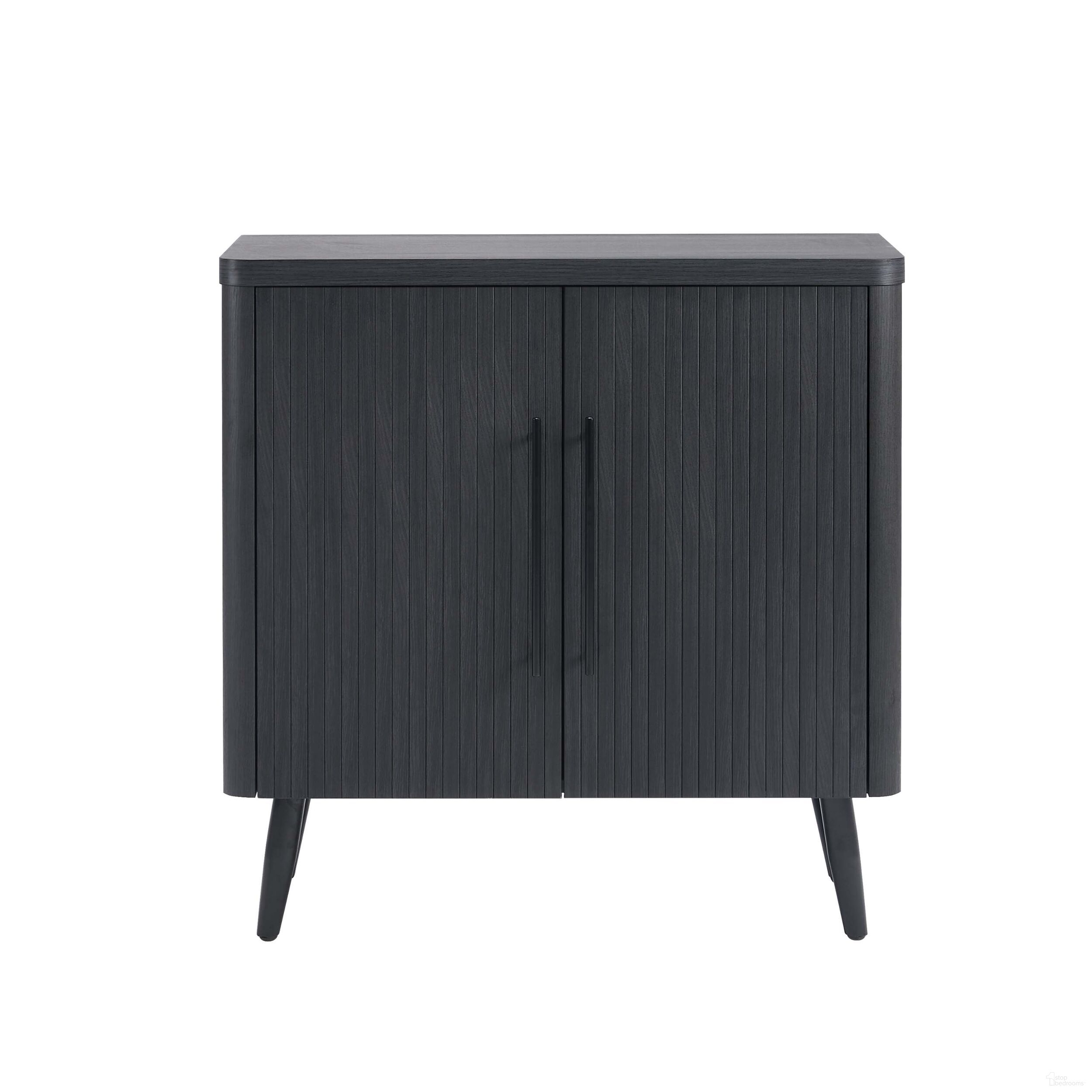The appearance of Jodie Accent Cabinet In Charcoal Grey designed by Manhattan Comfort in the transitional interior design. This charcoal grey piece of furniture was selected by 1StopBedrooms from Jodie Collection to add a touch of cosiness and style into your home. Sku: AC001-GY. Material: Wood.