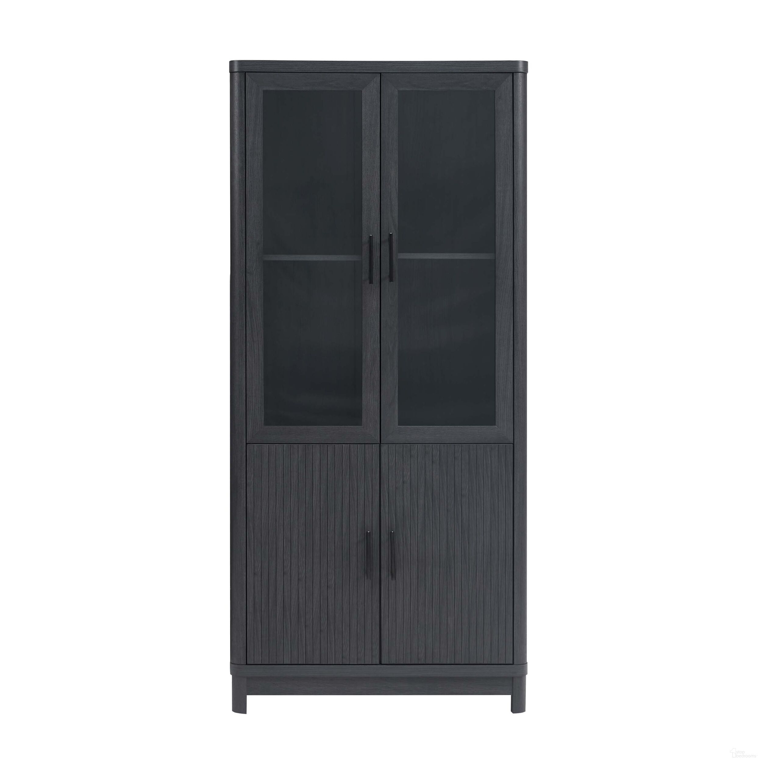 The appearance of Jodie Bookcase In Charcoal Grey designed by Manhattan Comfort in the transitional interior design. This charcoal grey piece of furniture was selected by 1StopBedrooms from Jodie Collection to add a touch of cosiness and style into your home. Sku: BC001-GY. Material: Wood.
