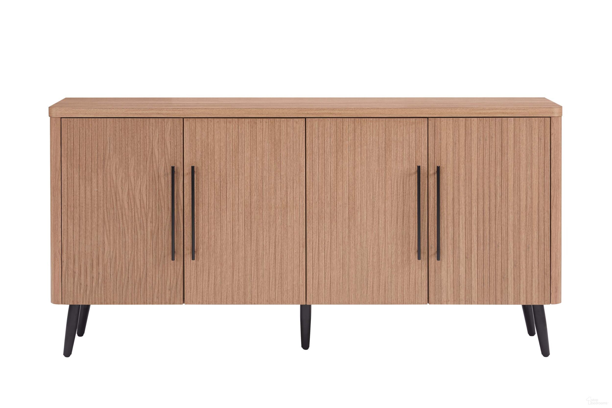 The appearance of Jodie Sideboard In Maple designed by Manhattan Comfort in the transitional interior design. This maple piece of furniture was selected by 1StopBedrooms from Jodie Collection to add a touch of cosiness and style into your home. Sku: SB001-MP. Material: Wood.