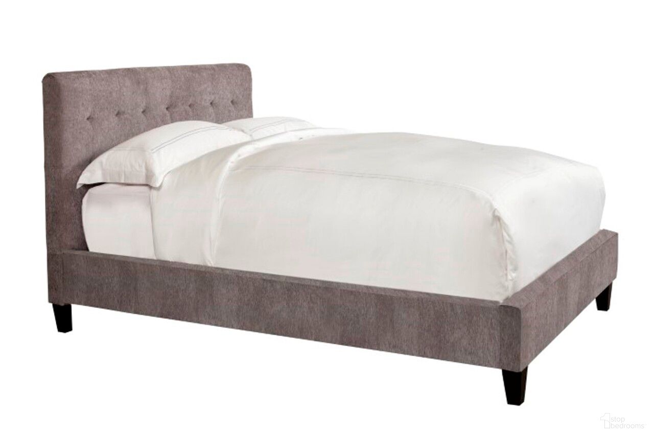 Jody Cornflower Gray King Upholstered Panel Bed