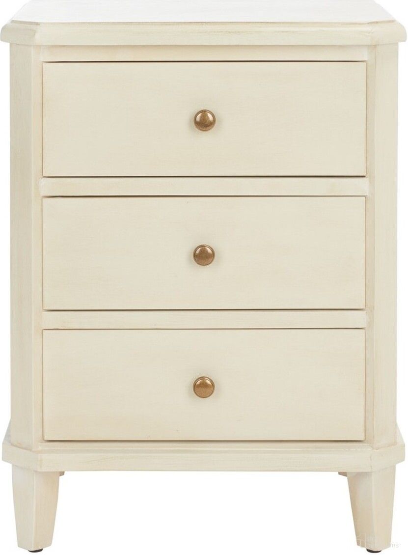 Joe Barley End Table with 3 Storage Drawers