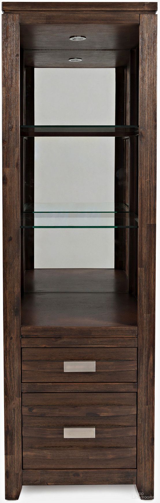 The appearance of Altamonte 22 Inch Pier Bookcase In Walnut designed by Jofran in the modern / contemporary interior design. This walnut piece of furniture was selected by 1StopBedrooms from Altamonte Collection to add a touch of cosiness and style into your home. Sku: 1856-22. Material: Acacia.